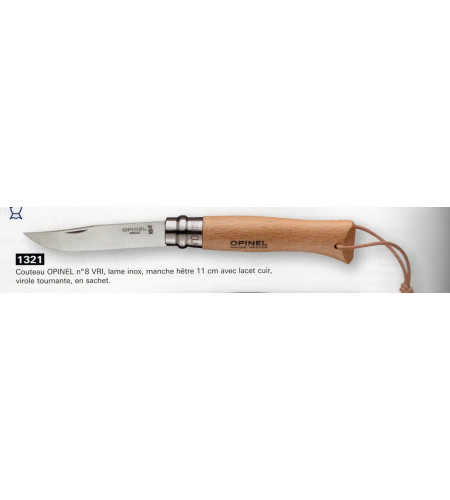 LACET HETRE Traditionnel   OPINEL  n° 8