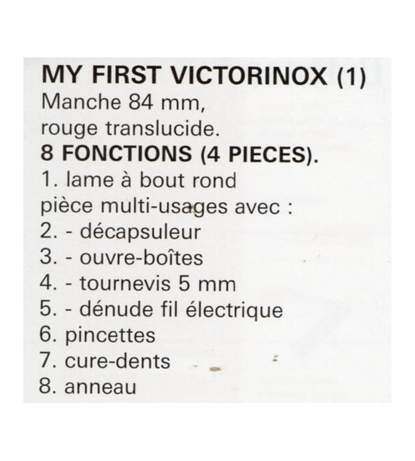 6 couteaux à dents, bouts ronds Victorinox